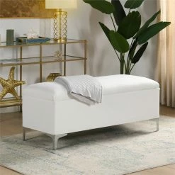 Buy βοΈ Jennifer Taylor Home Madelyn Storage Bench Bright White π 20 Buy βοΈ Jennifer Taylor Home Madelyn Storage Bench Bright White π -Bedroom Benches Store 1900638 15 L