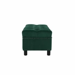 Best Sale 💯 Jennifer Taylor Home Renee Tufted Storage Bench Evergreen 😉 -Bedroom Benches Store 1900921 3 L