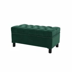 Best Sale π― Jennifer Taylor Home Renee Tufted Storage Bench Evergreen π