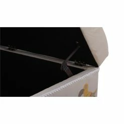 Deals 🌟 Brika Home Tufted Entryway Storage Bench In Ivory And Brown 🎁 -Bedroom Benches Store 1901589 27 L