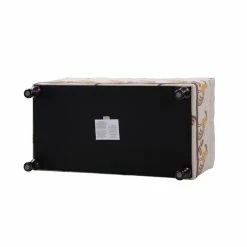 Deals 🌟 Brika Home Tufted Entryway Storage Bench In Ivory And Brown 🎁 -Bedroom Benches Store 1901589 28 L