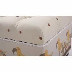 Deals 🌟 Brika Home Tufted Entryway Storage Bench In Ivory And Brown 🎁 -Bedroom Benches Store 1901589 34 L