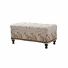 Deals 🌟 Brika Home Tufted Entryway Storage Bench In Ivory And Brown 🎁