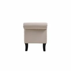 Promo ✨ Brika Home Roll Arm Entryway Accent Bench In Sky Neutral ✔️ -Bedroom Benches Store 1901594 7 L