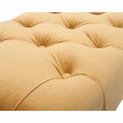 Cheap 👏 Brika Home Tufted Entryway Accent Bench In Shimmer Gold ⌛ -Bedroom Benches Store 1901597 3 L