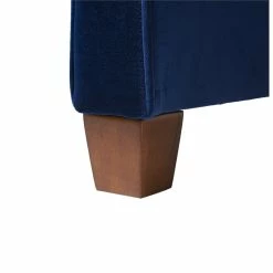 Flash Sale 👏 Brika Home Tufted Roll Arm Entryway Bench In Navy Blue 💯 -Bedroom Benches Store 1901721 7 L