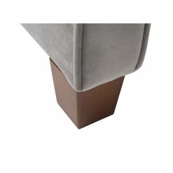 Coupon 💯 Brika Home Tufted Roll Arm Entryway Bench In Opal Gray 💯 -Bedroom Benches Store 1901722 3 L