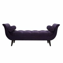 Best deal ❤️ Brika Home Tufted Flare Arm Entryway Bench In Purple 🥰
