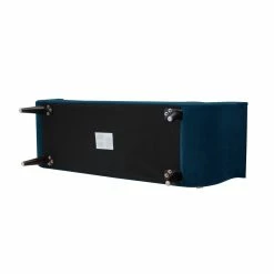 New 😉 Brika Home Tufted Flare Arm Entryway Bench In Satin Teal 💯 -Bedroom Benches Store 1901728 3 L