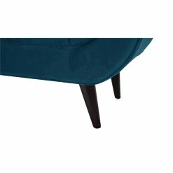 New 😉 Brika Home Tufted Flare Arm Entryway Bench In Satin Teal 💯 -Bedroom Benches Store 1901728 6 L