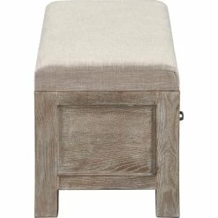 Best Sale 💯 Truly Home ClickDecor Cottage Upholstered Storage Bench Weathered Ash 💯 -Bedroom Benches Store 1906809 2 L
