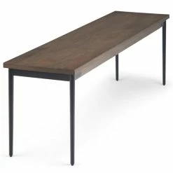 Deals ❤️ Simpli Home Stockton 63" Modern Industrial Solid Wood Bench In Warm Medium Brown 👍 -Bedroom Benches Store 1907991 3 L