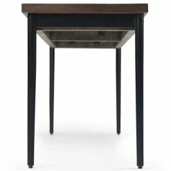 Deals ❤️ Simpli Home Stockton 63" Modern Industrial Solid Wood Bench In Warm Medium Brown 👍 -Bedroom Benches Store 1907991 4 L