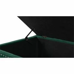 Deals ✨ Brika Home Tufted Storage Bench In Evergreen ⌛ -Bedroom Benches Store 1921325 4 L