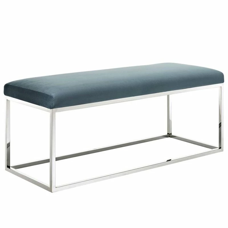 Best deal π₯ Modway Anticipate Velvet Bench In Sea Blue And Silver π 1 Best deal π₯ Modway Anticipate Velvet Bench In Sea Blue And Silver π