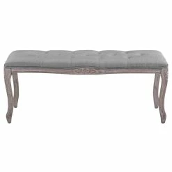 Brand new 😍 Modway Regal Traditional Tufted Bench In Light Gray 🥰 -Bedroom Benches Store 1946110 2 L