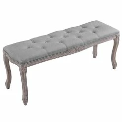 Brand new 😍 Modway Regal Traditional Tufted Bench In Light Gray 🥰 -Bedroom Benches Store 1946110 3 L