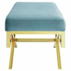 Discount β Modway Rove Velvet Bench In Gold And Sea Blue π₯ 9 Discount β Modway Rove Velvet Bench In Gold And Sea Blue π₯ -Bedroom Benches Store 1946246 3 L