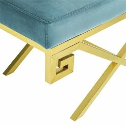 Discount β Modway Rove Velvet Bench In Gold And Sea Blue π₯ 11 Discount β Modway Rove Velvet Bench In Gold And Sea Blue π₯ -Bedroom Benches Store 1946246 5 L