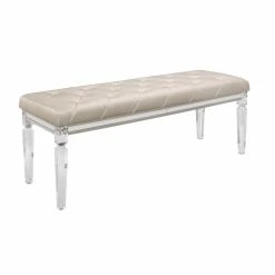 Best Sale 🤩 Global Furniture USA Champagne Paris Bench ✨