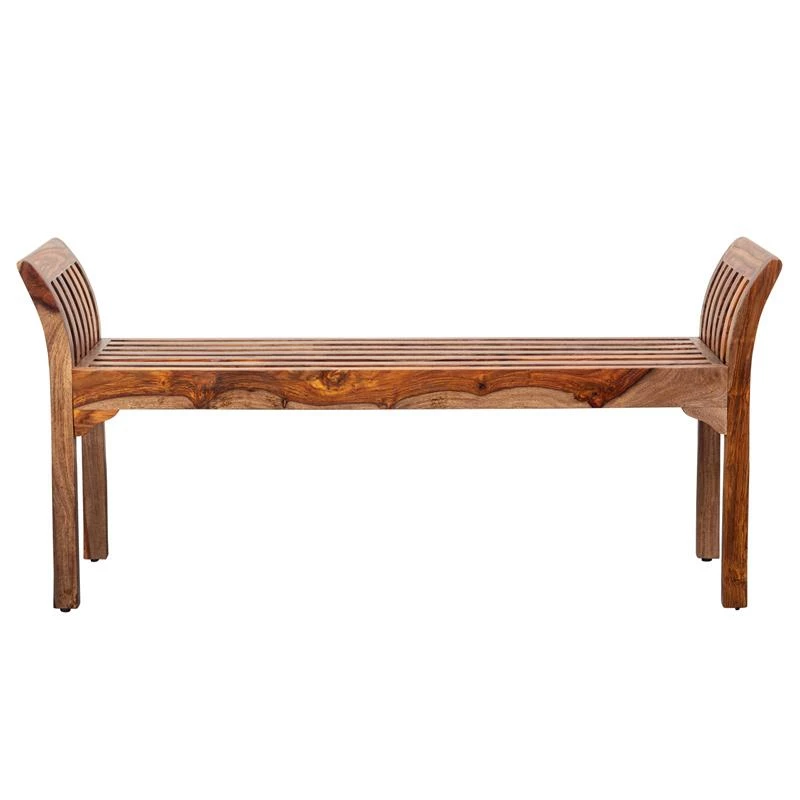 Buy π Hawthorne Collections Solid Sheesham Wood Bench - Harvest π 2 Buy π Hawthorne Collections Solid Sheesham Wood Bench - Harvest π - Image 2