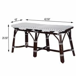 Buy ✔️ Butler Specialty Company Butler Marcella Dark Brown Rattan Bench 🧨 -Bedroom Benches Store 1969986 2 L