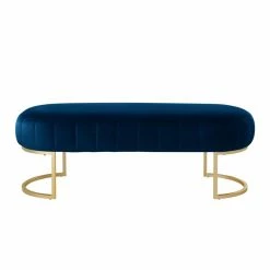 Wholesale π Posh Living Nicole Miller Orpheus Modern Velvet Bench In Navy Blue/Gold π 10 Wholesale π Posh Living Nicole Miller Orpheus Modern Velvet Bench In Navy Blue/Gold π -Bedroom Benches Store 1970756 2 L