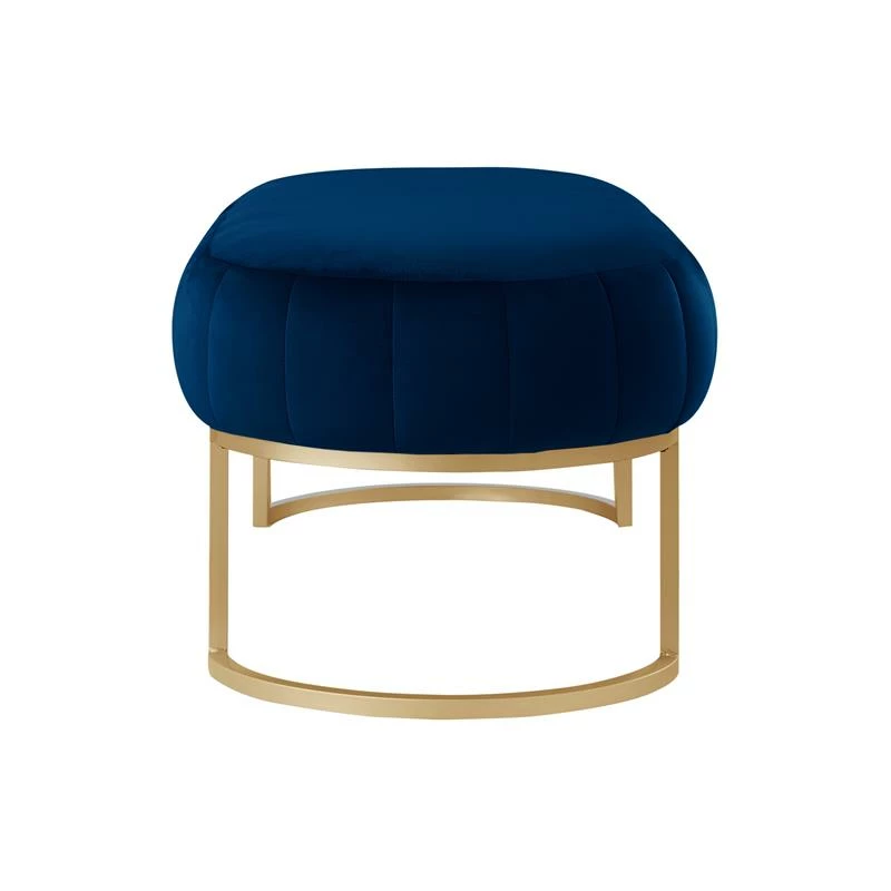 Wholesale π Posh Living Nicole Miller Orpheus Modern Velvet Bench In Navy Blue/Gold π 4 Wholesale π Posh Living Nicole Miller Orpheus Modern Velvet Bench In Navy Blue/Gold π - Image 4
