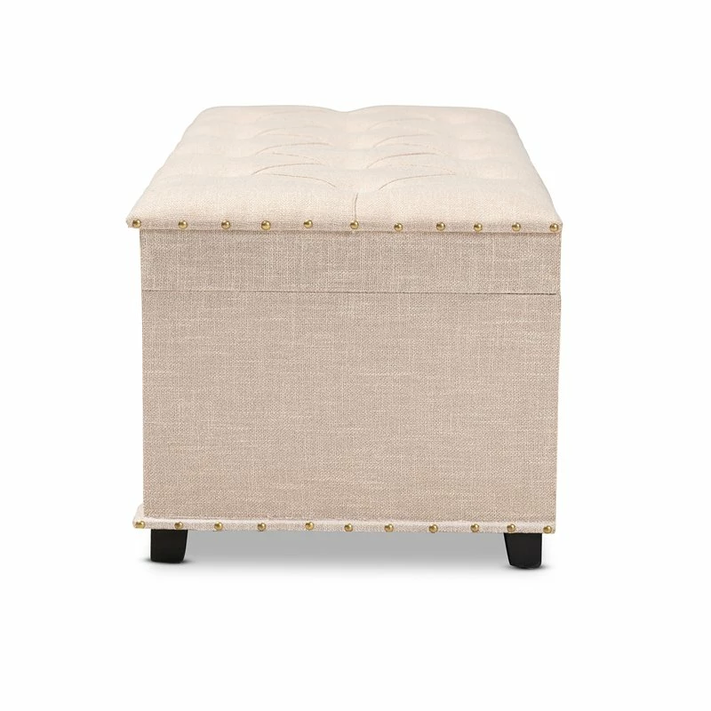 Budget ✨ Baxton Studio Kyra Fabric Upholstered Coffee Table With Storage In Beige ⌛ 5 Budget ✨ Baxton Studio Kyra Fabric Upholstered Coffee Table With Storage In Beige ⌛ - Image 5