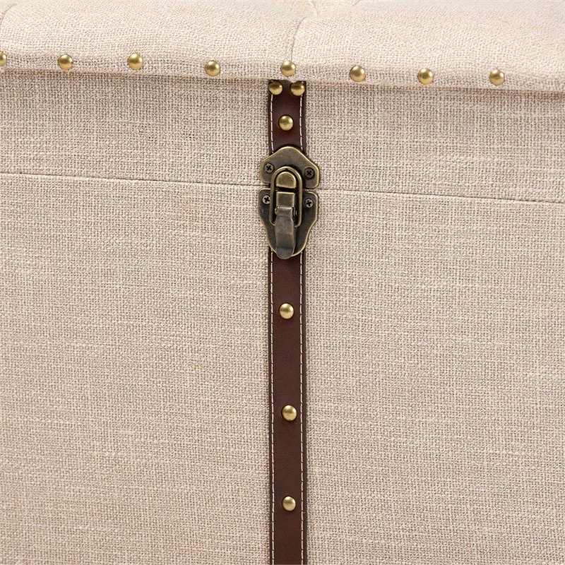 Budget ✨ Baxton Studio Kyra Fabric Upholstered Coffee Table With Storage In Beige ⌛ 8 Budget ✨ Baxton Studio Kyra Fabric Upholstered Coffee Table With Storage In Beige ⌛ - Image 8