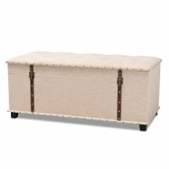 Budget β¨ Baxton Studio Kyra Fabric Upholstered Coffee Table With Storage In Beige β