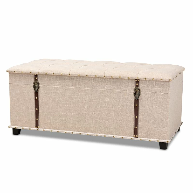 Budget ✨ Baxton Studio Kyra Fabric Upholstered Coffee Table With Storage In Beige ⌛ 1 Budget ✨ Baxton Studio Kyra Fabric Upholstered Coffee Table With Storage In Beige ⌛