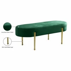 Wholesale π Meridian Furniture Gia Contemporary Velvet Bench In Green π 10 Wholesale π Meridian Furniture Gia Contemporary Velvet Bench In Green π -Bedroom Benches Store 1976069 2 L