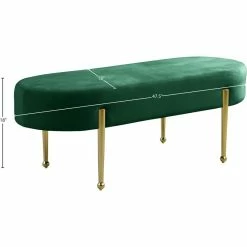 Wholesale π Meridian Furniture Gia Contemporary Velvet Bench In Green π 13 Wholesale π Meridian Furniture Gia Contemporary Velvet Bench In Green π -Bedroom Benches Store 1976069 5 L