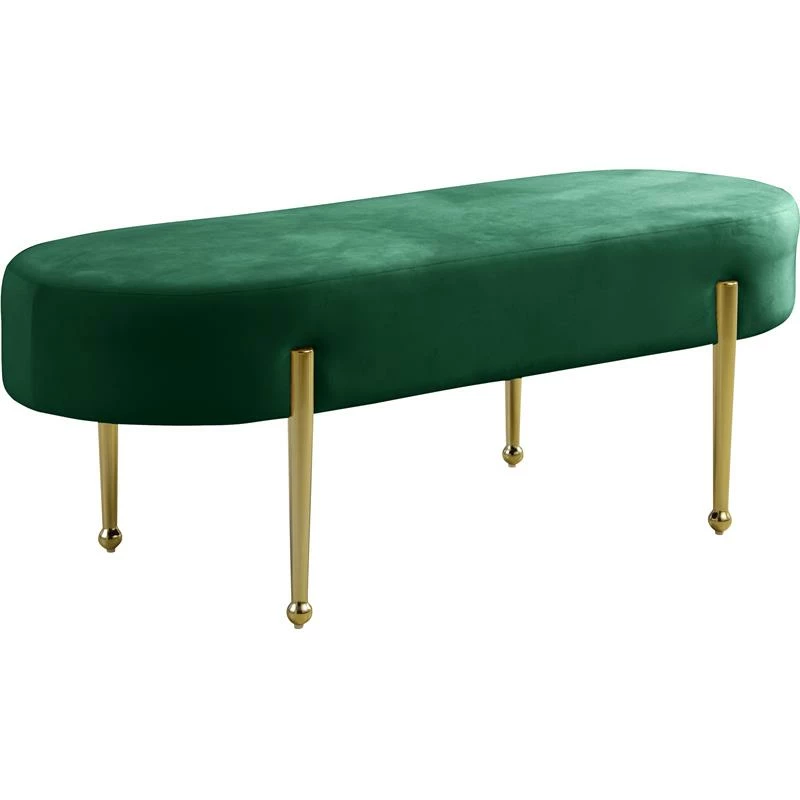 Wholesale π Meridian Furniture Gia Contemporary Velvet Bench In Green π 1 Wholesale π Meridian Furniture Gia Contemporary Velvet Bench In Green π
