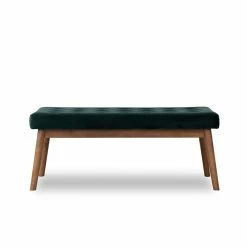 Discount π Pemberly Row Mid-Century Modern Design Velvet Bench In Green π― 7 Discount π Pemberly Row Mid-Century Modern Design Velvet Bench In Green π― -Bedroom Benches Store 1978426 2 L