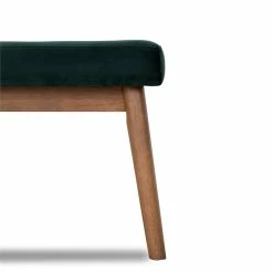 Discount π Pemberly Row Mid-Century Modern Design Velvet Bench In Green π― 8 Discount π Pemberly Row Mid-Century Modern Design Velvet Bench In Green π― -Bedroom Benches Store 1978426 3 L