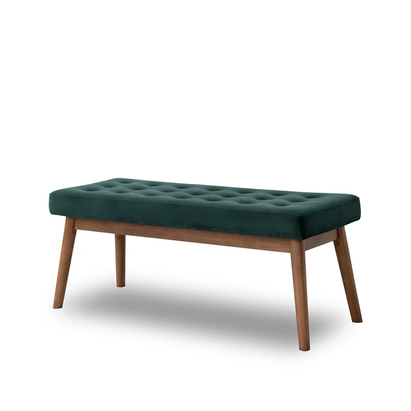 Discount π Pemberly Row Mid-Century Modern Design Velvet Bench In Green π― 1 Discount π Pemberly Row Mid-Century Modern Design Velvet Bench In Green π―