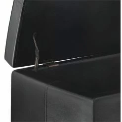 Wholesale π Simpli Home Castleford 48" Contemporary Rectangle Ottoman In Black Faux Leather β 13 Wholesale π Simpli Home Castleford 48" Contemporary Rectangle Ottoman In Black Faux Leather β -Bedroom Benches Store 1982873 5 L