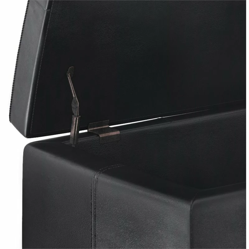 Wholesale π Simpli Home Castleford 48" Contemporary Rectangle Ottoman In Black Faux Leather β 6 Wholesale π Simpli Home Castleford 48" Contemporary Rectangle Ottoman In Black Faux Leather β - Image 6