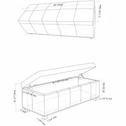 Cheap 😀 Simpli Home Kingsley Faux Leather Bedroom Bench With Storage In Distressed Gray ❤️ -Bedroom Benches Store 1982879 3 L