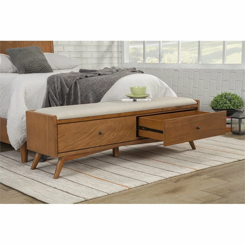 Best deal โ Alpine Furniture Flynn Bedroom Bench In Acorn Brown ๐ 3 Best deal โ Alpine Furniture Flynn Bedroom Bench In Acorn Brown ๐ - Image 3