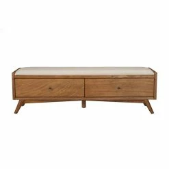 Best deal ⌛ Alpine Furniture Flynn Bedroom Bench In Acorn Brown 😀