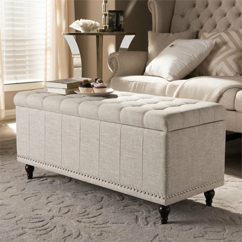 Budget π Pemberly Row Storage Bench In Beige π 2 Budget π Pemberly Row Storage Bench In Beige π - Image 2