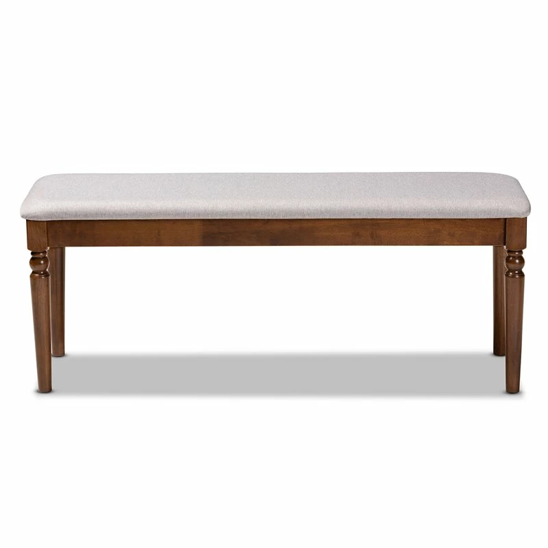 Budget π Baxton Studio Grey Upholstered And Walnut Brown Finished Wood Dining Bench π 1 Budget π Baxton Studio Grey Upholstered And Walnut Brown Finished Wood Dining Bench π