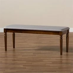 Budget π Baxton Studio Grey Upholstered And Walnut Brown Finished Wood Dining Bench π 11 Budget π Baxton Studio Grey Upholstered And Walnut Brown Finished Wood Dining Bench π -Bedroom Benches Store 2016286 5 L