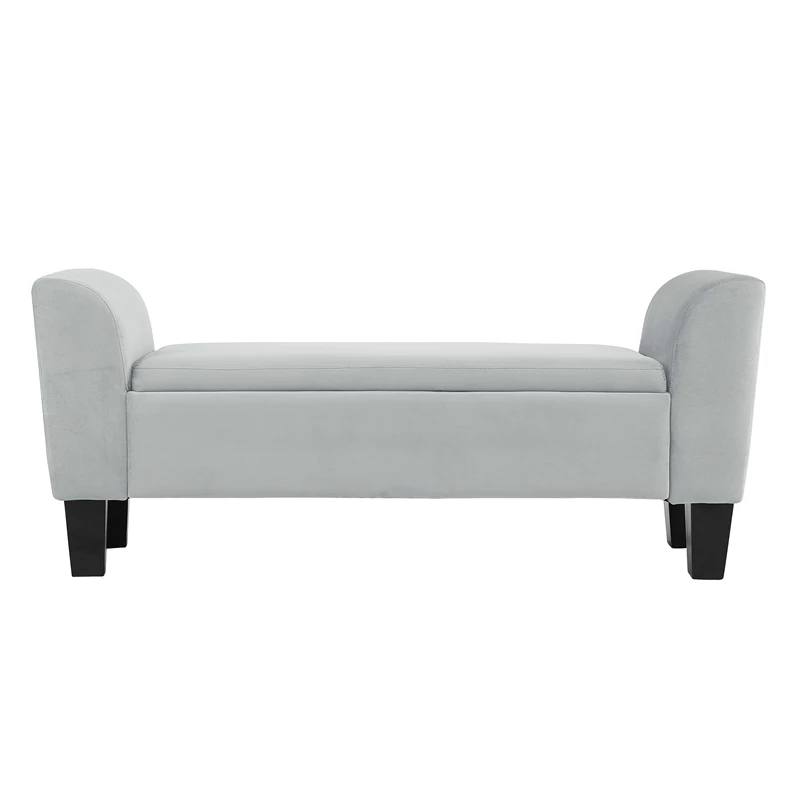 Outlet β Lilola Home Mila Gray Velvet Fabric Ottoman Glam Bench With Storage Space π 1 Outlet β Lilola Home Mila Gray Velvet Fabric Ottoman Glam Bench With Storage Space π