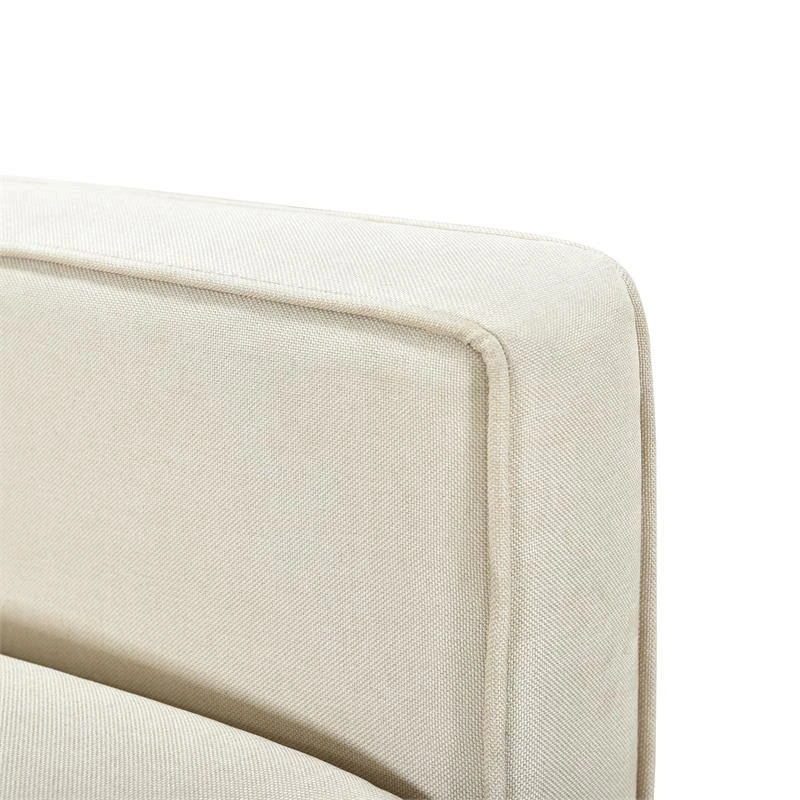 New ⨠Home Fare Mid Century Upholstered Bench With Storage - Cream Fabric 𧨠5 New ⨠Home Fare Mid Century Upholstered Bench With Storage - Cream Fabric 𧨠- Image 5