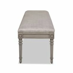 Best deal 🧨 Jennifer Taylor Home Dauphin 60" Birch Wood Bench Lustrous Silver Gray 🌟 -Bedroom Benches Store 2118675 7 L