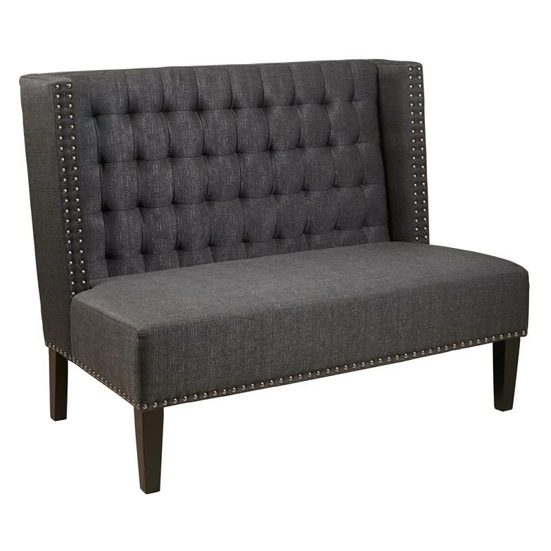 Best deal π Home Fare Tufted Nailhead Trim Entryway Bench In Anthracite Grey π 1 Best deal π Home Fare Tufted Nailhead Trim Entryway Bench In Anthracite Grey π
